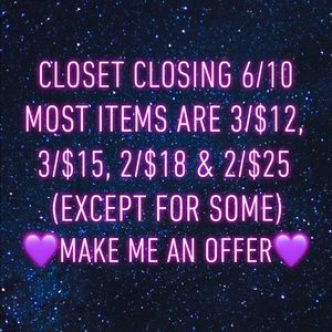 Closet Closing Sale